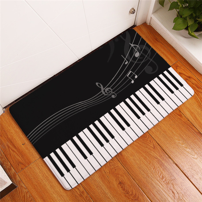 Commercial Kitchen Non Slip Flooring - Tapete criativo com notas musicais, decoração