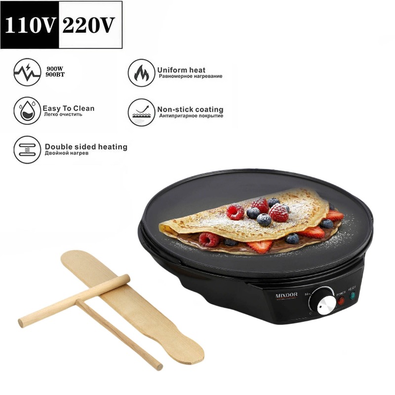 Crepe Maker Griddle - Panela Elétrica 110V para Crepes, Panquecas