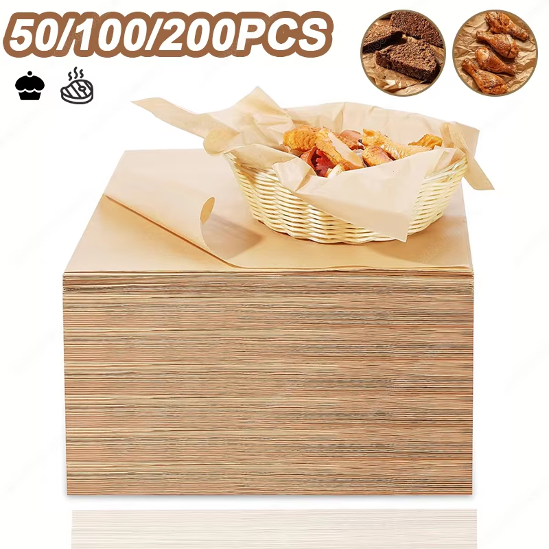 Commercial Kitchen Pans - 50/100/200 pçs papel de cozimento pergaminho