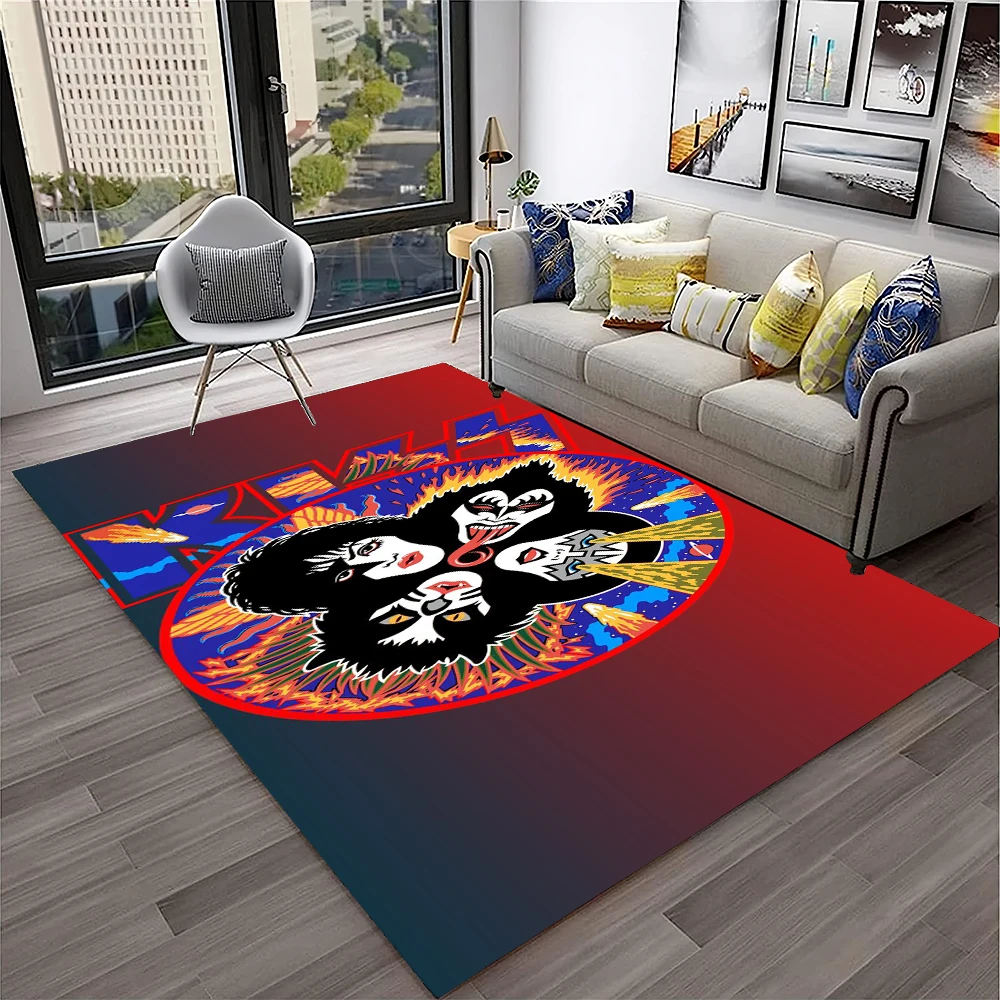 Commercial Kitchen Non Slip Flooring - Retro beijo rock band tapete para