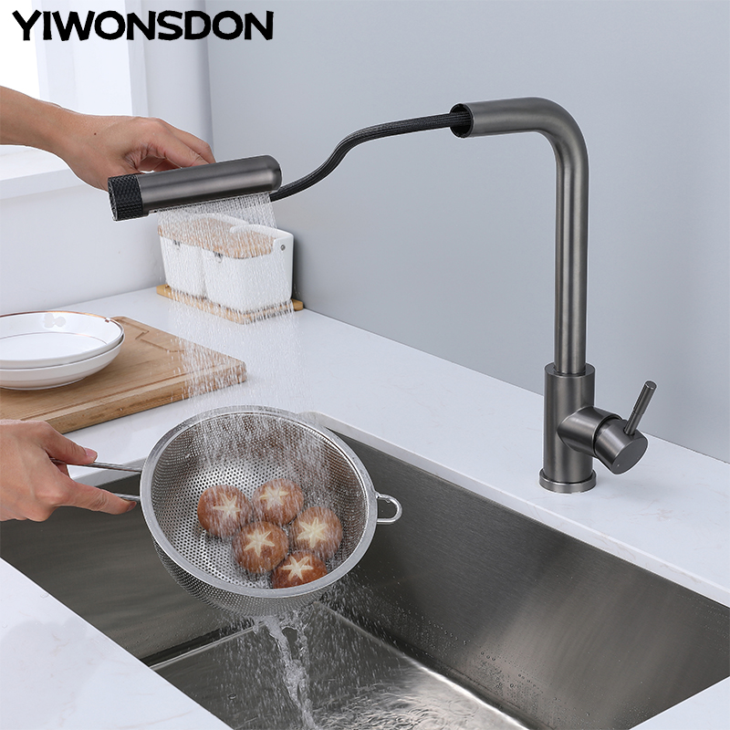Commercial Kitchen Mixer Tap - Torneiras de cozinha cinza com 6