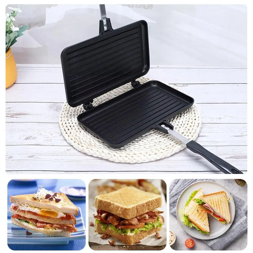 Crepe Maker Griddle - Frigideira Dupla Face, Antiaderente, Sandwich Maker,