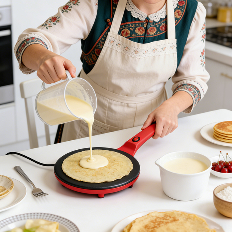 Crepe Maker Griddle - Máquina Elétrica de Crepes e Panquecas