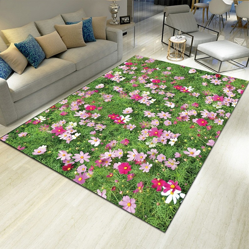 Commercial Kitchen Non Slip Flooring - Tapete com estampa floral para decoração