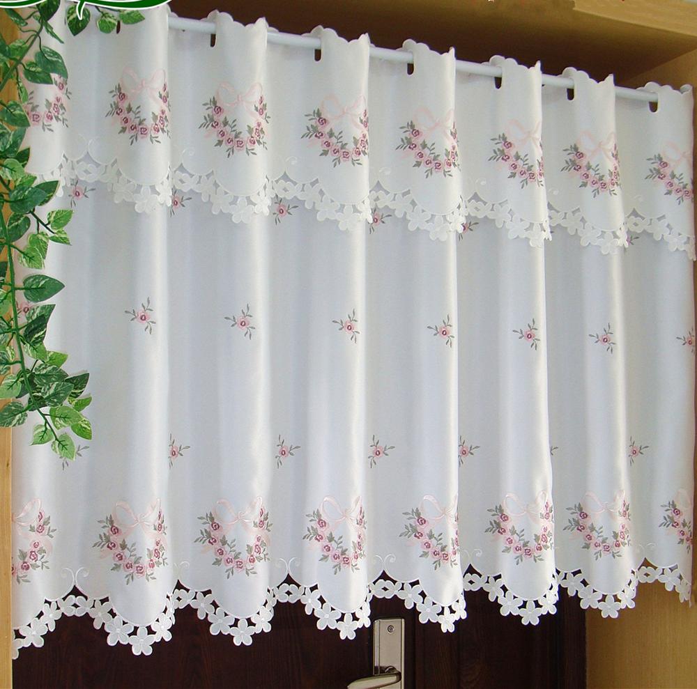 Commercial Kitchen Canopy - Meia cortina bordada valência partição moda
