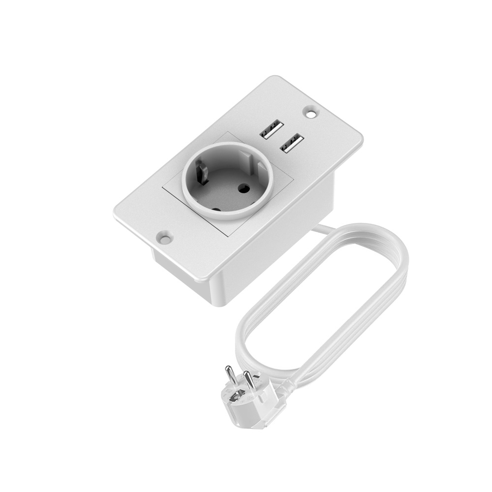 Commercial Kitchen Outlets - Tomada Embutida EU com 2 Portas