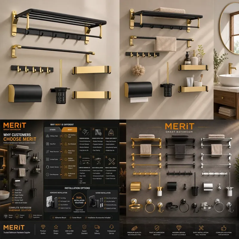 Commercial Kitchen Hardware - Acessórios de banheiro modernos em aço