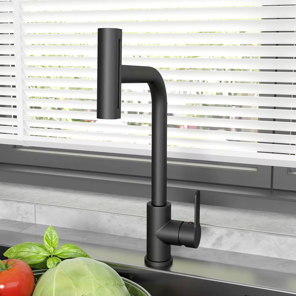 Preto pull out torneira da pia - Commercial Kitchen Mixer Tap avaliação e preço