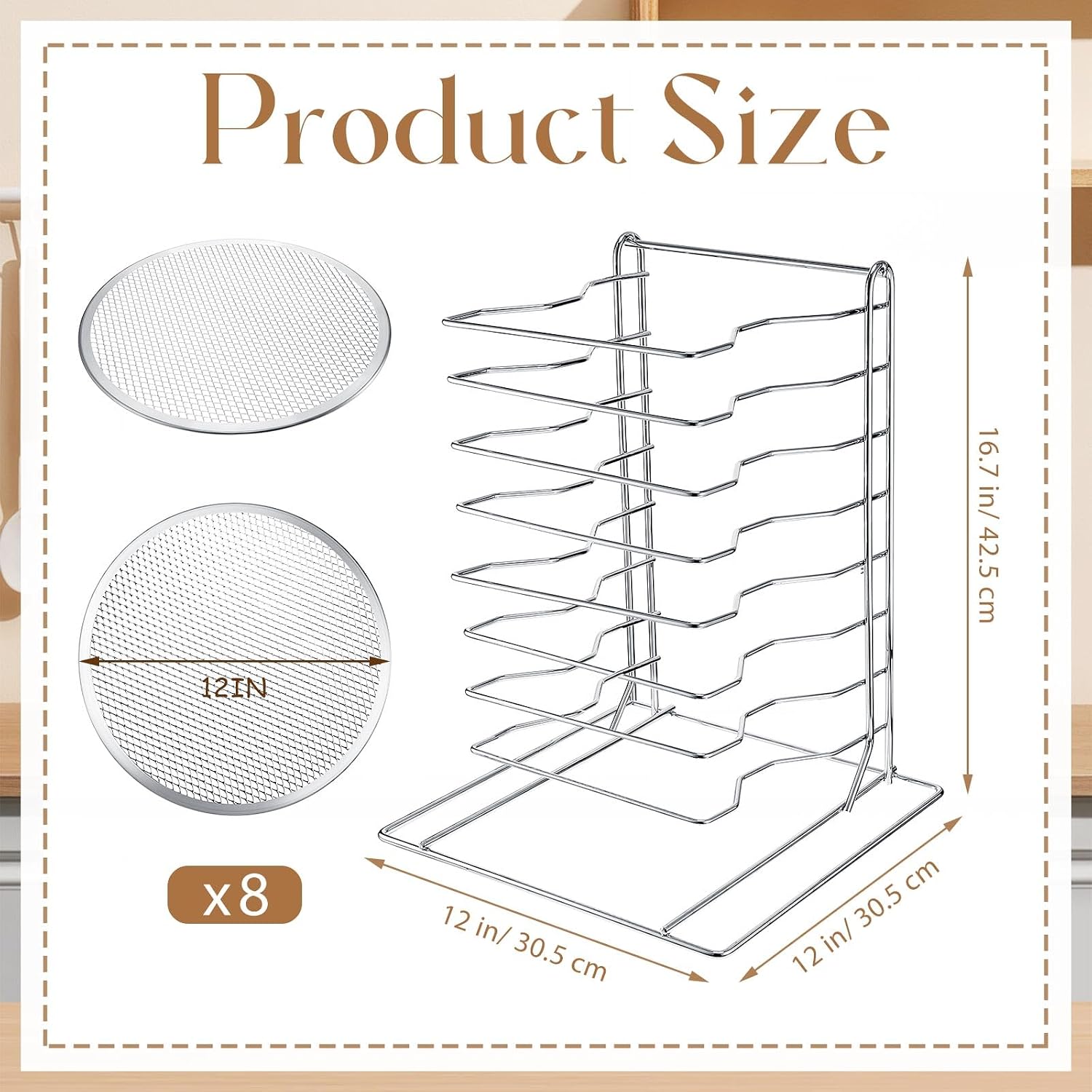Suporte para Pizza de 8 Níveis - Commercial Kitchen Pans avaliação e preço