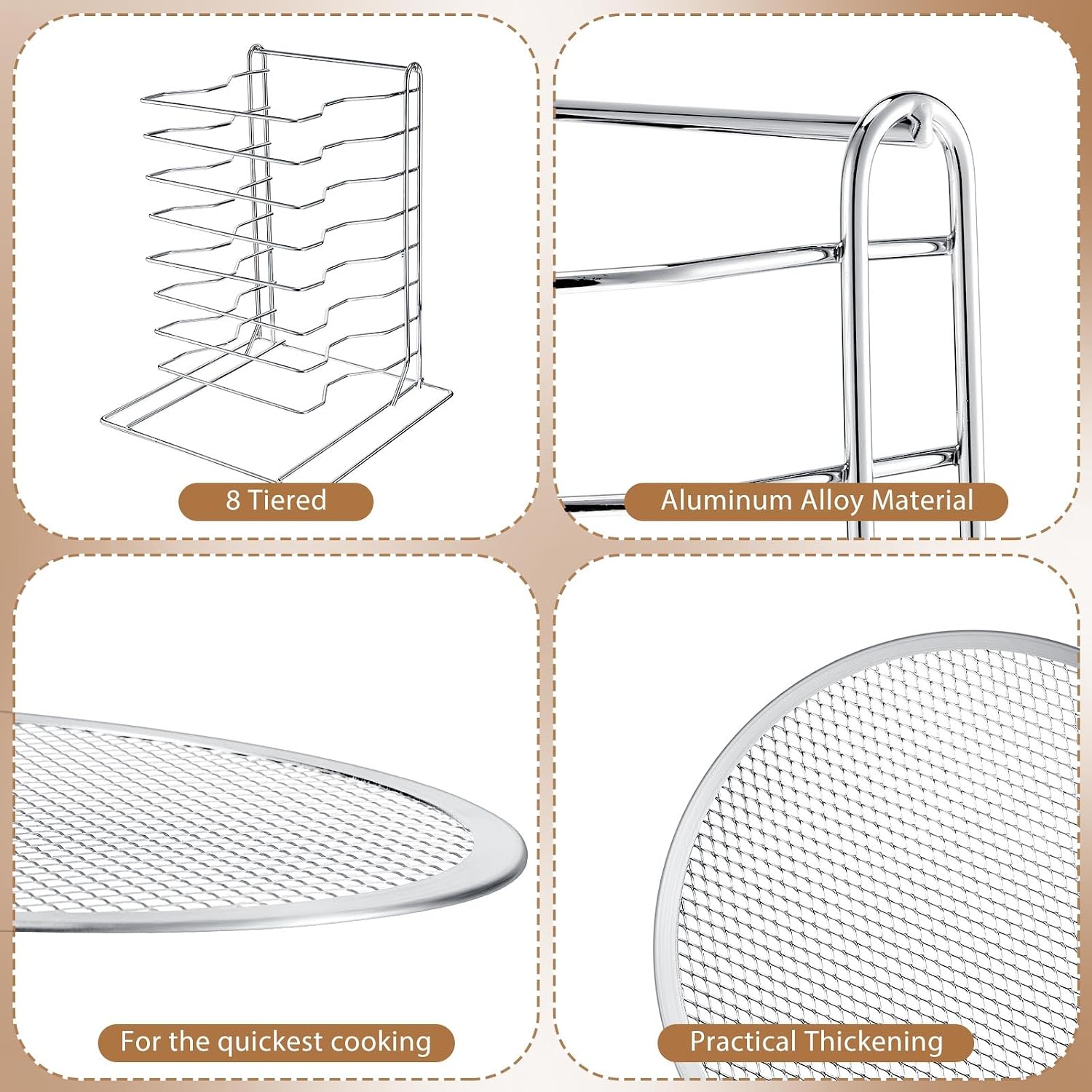 Suporte para Pizza de 8 Níveis - Commercial Kitchen Pans avaliação e preço