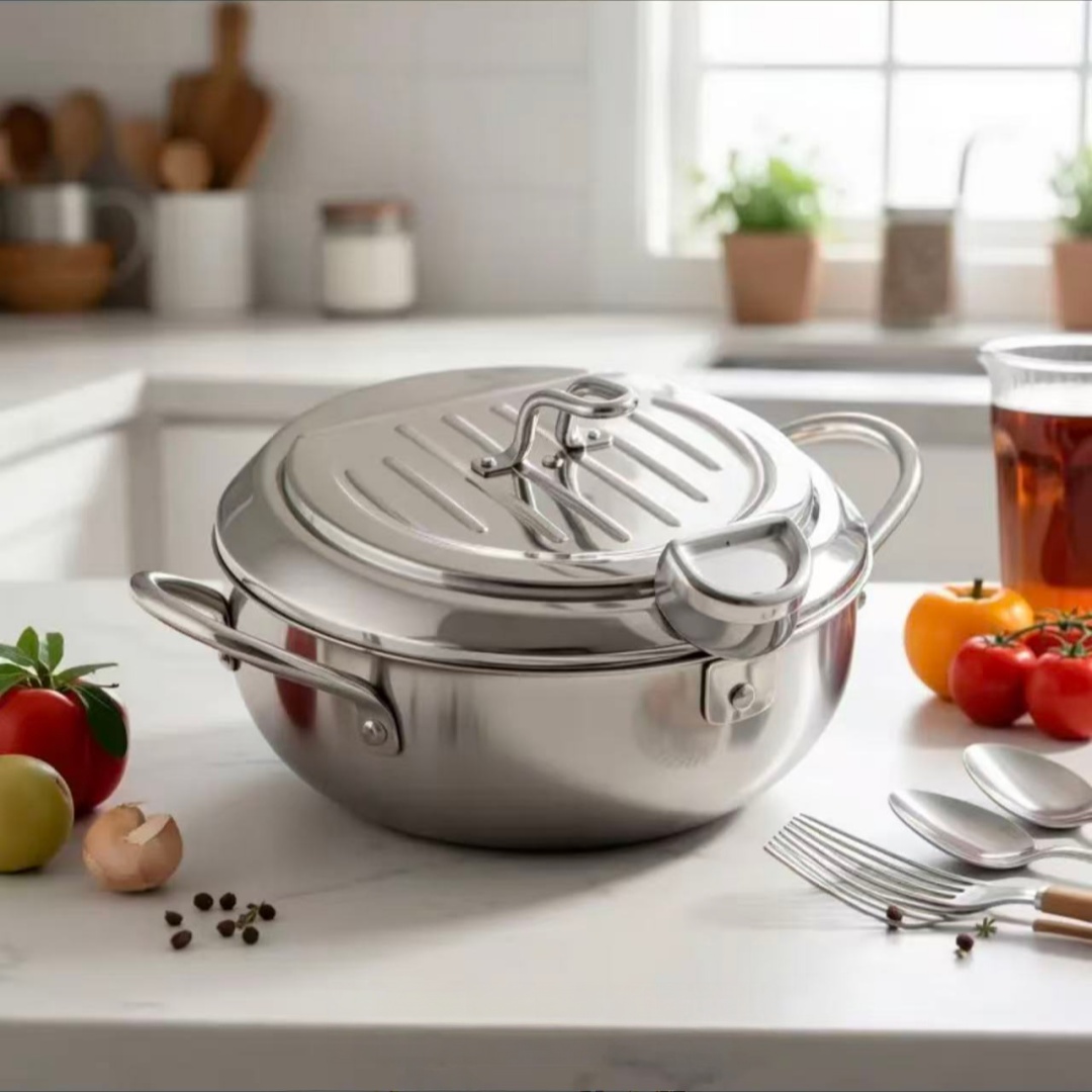 Panela de Aço Inoxidável com T - Commercial Kitchen Pans avaliação e preço
